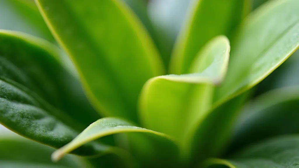 Healthy, green houseplant leaves