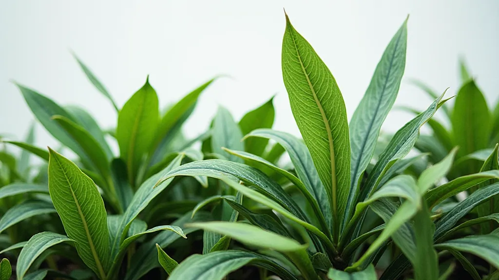 Various houseplant types with different leaf shapes