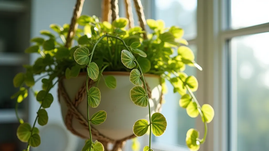 Trailing pothos plant